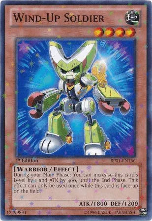 1st Edition, Battle Pack: Epic Dawn, Earth, Effect Monster, Starfoil Rare, Unlimited, Warrior Wind-Up Soldier [BP01-EN166] Starfoil Rare - Trading Card World