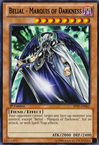 1st Edition, Battle Pack 2: War of the Giants, Dark, Effect Monster, Fiend, Mosaic Rare, Unlimited Belial - Marquis of Darkness [BP02-EN061] Mosaic Rare - Trading Card World