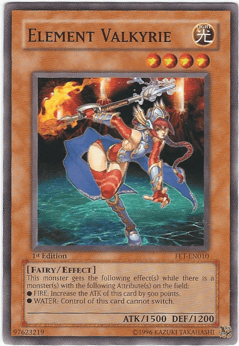 1st Edition, Common, Effect Monster, Fairy, Flaming Eternity, Light, Unlimited Element Valkyrie [FET-EN010] Common - Trading Card World