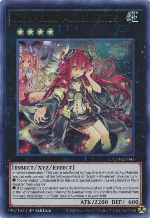 1st Edition, Earth, Eternity Code, Insect, Starlight Rare, Xyz/Effect Monster Traptrix Allomerus [ETCO-EN045] Starlight Rare - Trading Card World