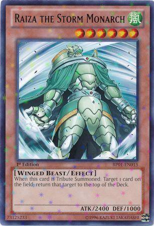 1st Edition, Battle Pack: Epic Dawn, Effect Monster, Starfoil Rare, Unlimited, Wind, Winged Beast Raiza the Storm Monarch [BP01-EN015] Starfoil Rare - Trading Card World