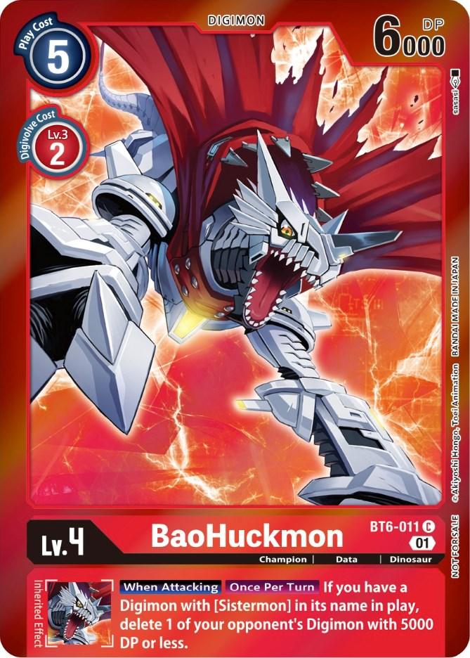 BT6-011, Champion, Data, Digimon, Dinosaur, Double Diamond Promos, Promo, Red BaoHuckmon [BT6-011] (Event Pack 3) [Double Diamond Promos] - Trading Card World