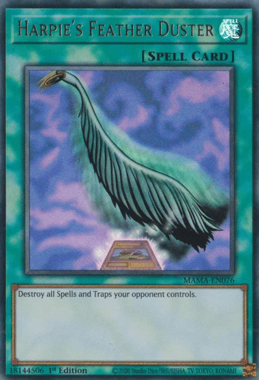 1st Edition, Magnificent Mavens, Normal Spell, Spell, Ultra Rare Harpie's Feather Duster [MAMA-EN076] Ultra Rare - Trading Card World