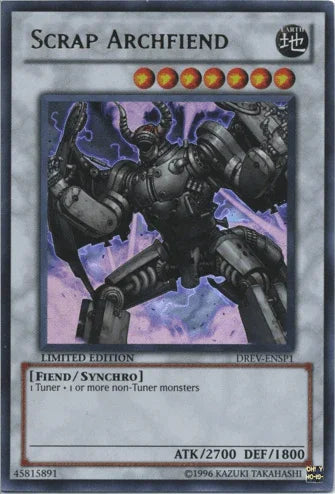 Duelist Revolution, Earth, Fiend, Limited, Synchro Monster, Ultra Rare Scrap Archfiend [DREV-ENSP1] Ultra Rare - Trading Card World