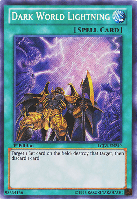 1st Edition, Legendary Collection 4: Joey's World, Normal Spell, Secret Rare, Spell Dark World Lightning [LCJW-EN249] Secret Rare - Trading Card World