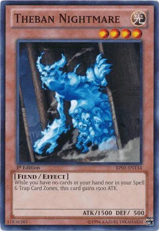 1st Edition, Battle Pack: Epic Dawn, Common, Effect Monster, Fiend, Light, Unlimited Theban Nightmare [BP01-EN134] Common - Trading Card World