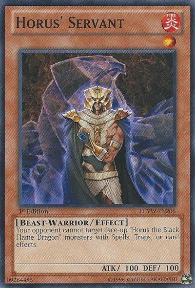 1st Edition, Beast-Warrior, Common, Effect Monster, Fire, Legendary Collection 3: Yugi's World, Unlimited Horus' Servant [LCYW-EN206] Common - Trading Card World
