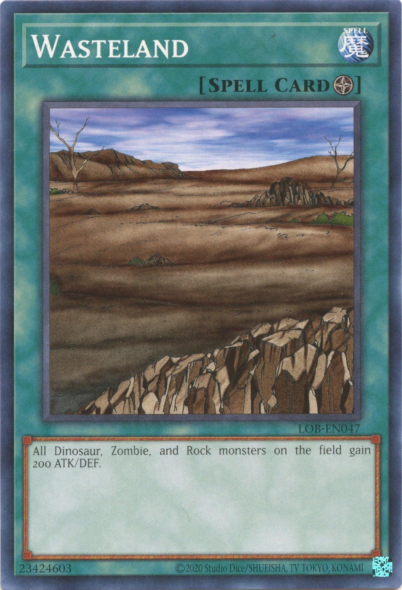 Common, Field Spell, Legend of Blue Eyes White Dragon (25th Anniversary Edition), Spell, Unlimited Wasteland (25th Anniversary) [LOB-EN047] Common - Trading Card World