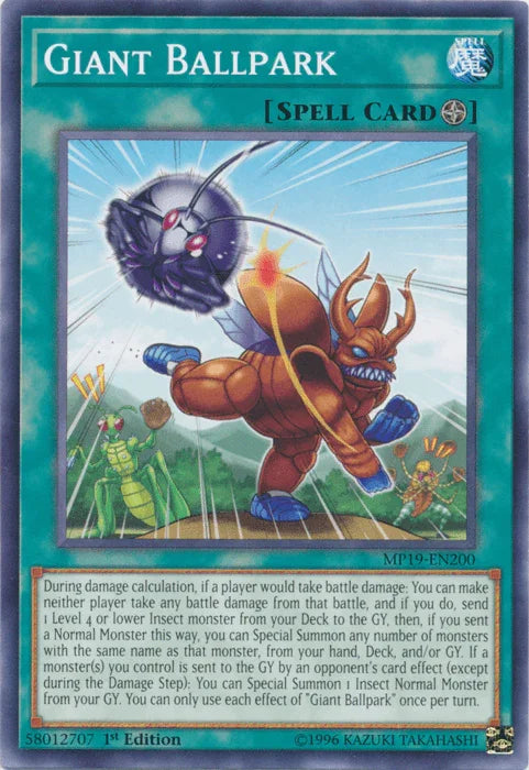 1st Edition, 2019 Gold Sarcophagus Tin Mega Pack, Common, Field Spell, Spell, Unlimited Giant Ballpark [MP19-EN200] Common - Trading Card World