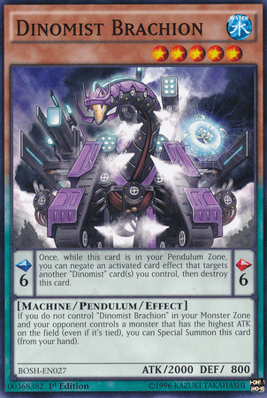 1st Edition, Breakers of Shadow, Common, Machine, Pendulum/Effect Monster, Unlimited, Water Dinomist Brachion [BOSH-EN027] Common - Trading Card World
