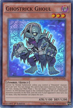 1st Edition, 2014 Mega-Tins Mega Pack, Dark, Effect Monster, Super Rare, Zombie Ghostrick Ghoul [MP14-EN126] Super Rare - Trading Card World