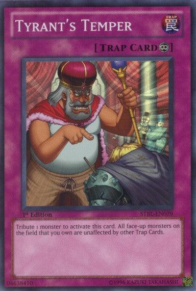 1st Edition, Continuous Trap, Starstrike Blast, Super Rare, Trap Tyrant's Temper [STBL-EN079] Super Rare - Trading Card World