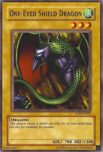 Common, Dragon, Normal Monster, The Legend of Blue Eyes White Dragon, Unlimited, Wind One-Eyed Shield Dragon [LOB-EN087] Common - Trading Card World