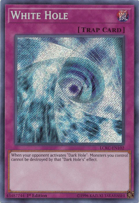 1st Edition, Legendary Collection Kaiba, Normal Trap, Secret Rare, Trap, Unlimited White Hole [LCKC-EN102] Secret Rare - Trading Card World