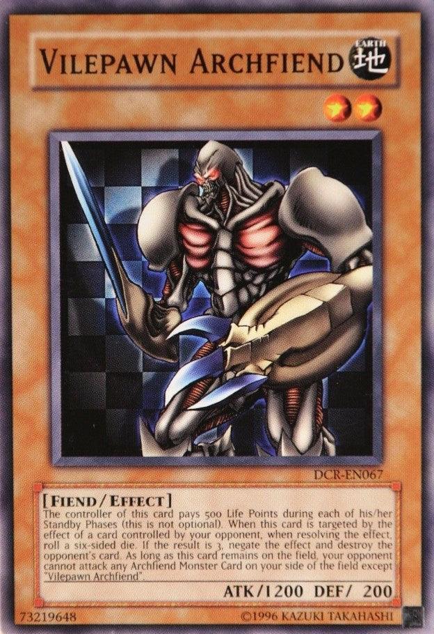Common, Dark Crisis, Earth, Effect Monster, Fiend, Unlimited Vilepawn Archfiend [DCR-EN067] Common - Trading Card World
