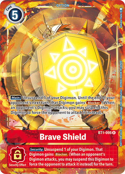 BT1-095, Option, Rare, Red, Release Special Booster Ver.1.5 Promos Brave Shield [BT1-095] (Dash Pack) [Release Special Booster Ver.1.5 Promos] - Trading Card World