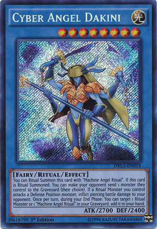 1st Edition, Dragons of Legend: Unleashed, Fairy, Light, Ritual/Effect Monster, Secret Rare Cyber Angel Dakini [DRL3-EN014] Secret Rare - Trading Card World