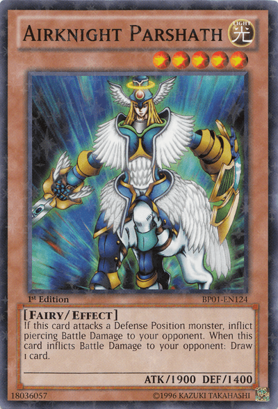 1st Edition, Battle Pack: Epic Dawn, Effect Monster, Fairy, Light, Starfoil Rare, Unlimited Airknight Parshath [BP01-EN124] Starfoil Rare - Trading Card World