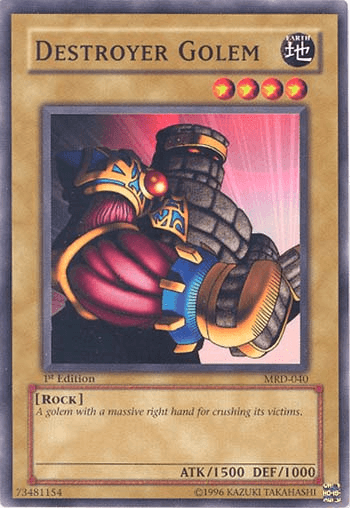 1st Edition, Common, Earth, Metal Raiders, Normal Monster, Rock, Unlimited Destroyer Golem [MRD-040] Common - Trading Card World
