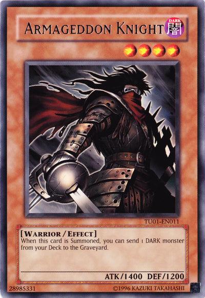 Dark, Effect Monster, Rare, Turbo Pack Booster One Pack, Unlimited, Warrior Armageddon Knight [TU01-EN011] Rare - Trading Card World
