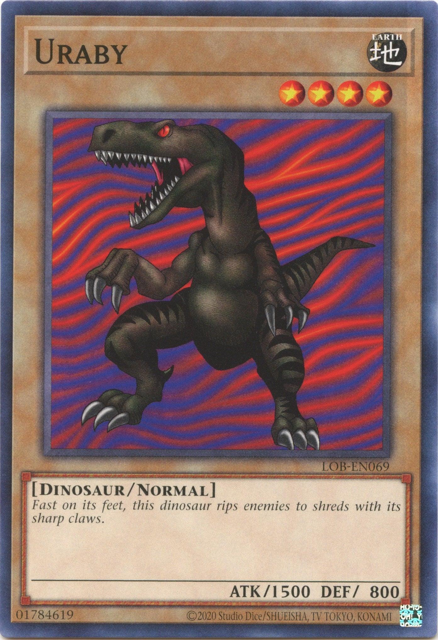 Common, Dinosaur, Earth, Legend of Blue Eyes White Dragon (25th Anniversary Edition), Normal Monster, Unlimited Uraby (25th Anniversary) [LOB-EN069] Common - Trading Card World