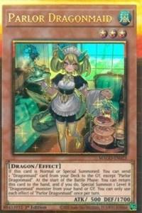 1st Edition, Dragon, Effect Monster, Gold Rare, Maximum Gold, Wind Parlor Dragonmaid [MAGO-EN023] Gold Rare - Trading Card World