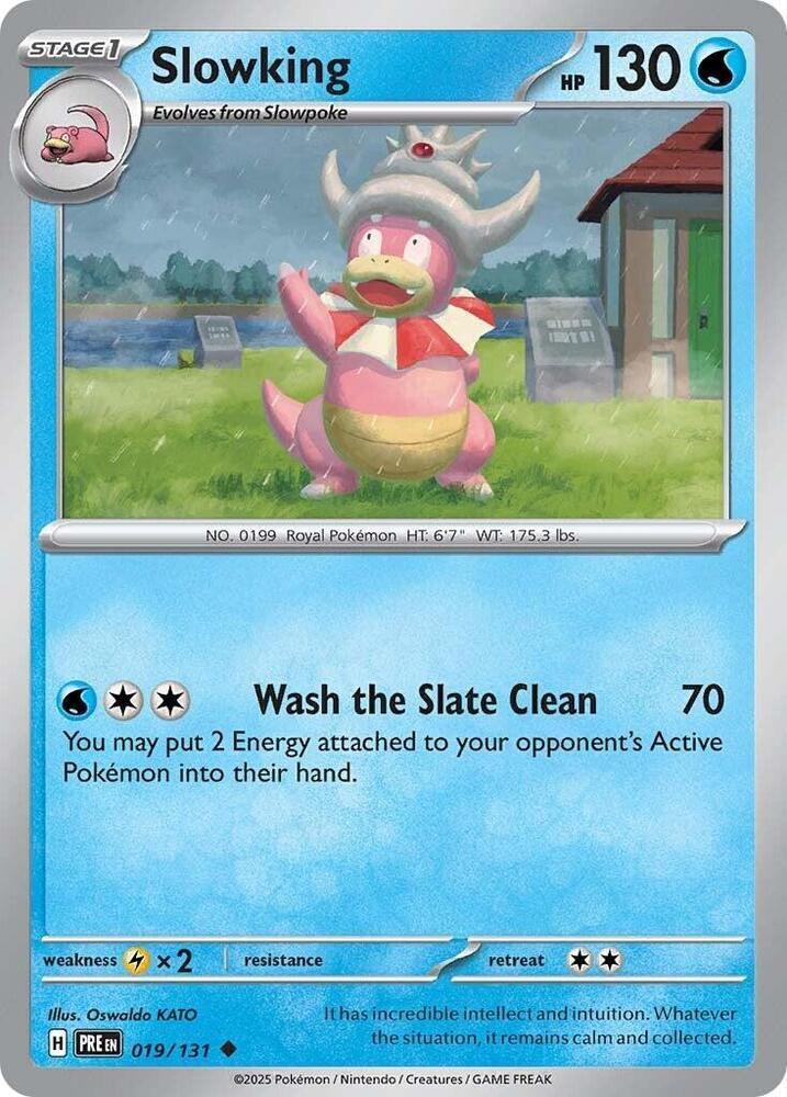 019, Lightning [x2], Normal, Reverse Holofoil, Scarlet & Violet: Prismatic Evolutions, Uncommon, Water Slowking (019/131) [Scarlet & Violet: Prismatic Evolutions] - Trading Card World