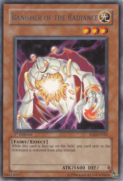 1st Edition, Angel, Effect Monster, Enemy of Justice, Light, Rare, Unlimited Banisher of the Radiance [EOJ-EN022] Rare - Trading Card World