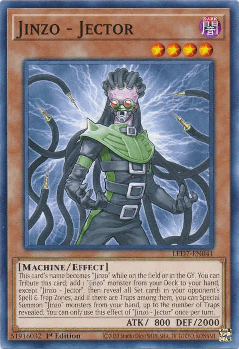 1st Edition, Common, Dark, Effect Monster, Legendary Duelists: Rage of Ra, Machine, Unlimited Jinzo - Jector [LED7-EN041] Common - Trading Card World