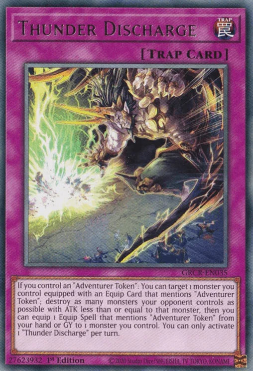 1st Edition, Normal Trap, Rare, The Grand Creators, Trap Thunder Discharge [GRCR-EN035] Rare - Trading Card World