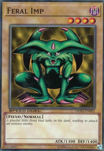 Common, Dark, Fiend, Normal Monster, Speed Duel Demo Deck, Unlimited Feral Imp [DEM5-EN001] Common - Trading Card World