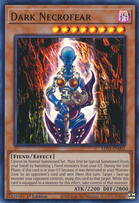 1st Edition, Dark, Effect Monster, Fiend, Legendary Duelists: Season 3, Ultra Rare Dark Necrofear [LDS3-EN002] Ultra Rare - Trading Card World