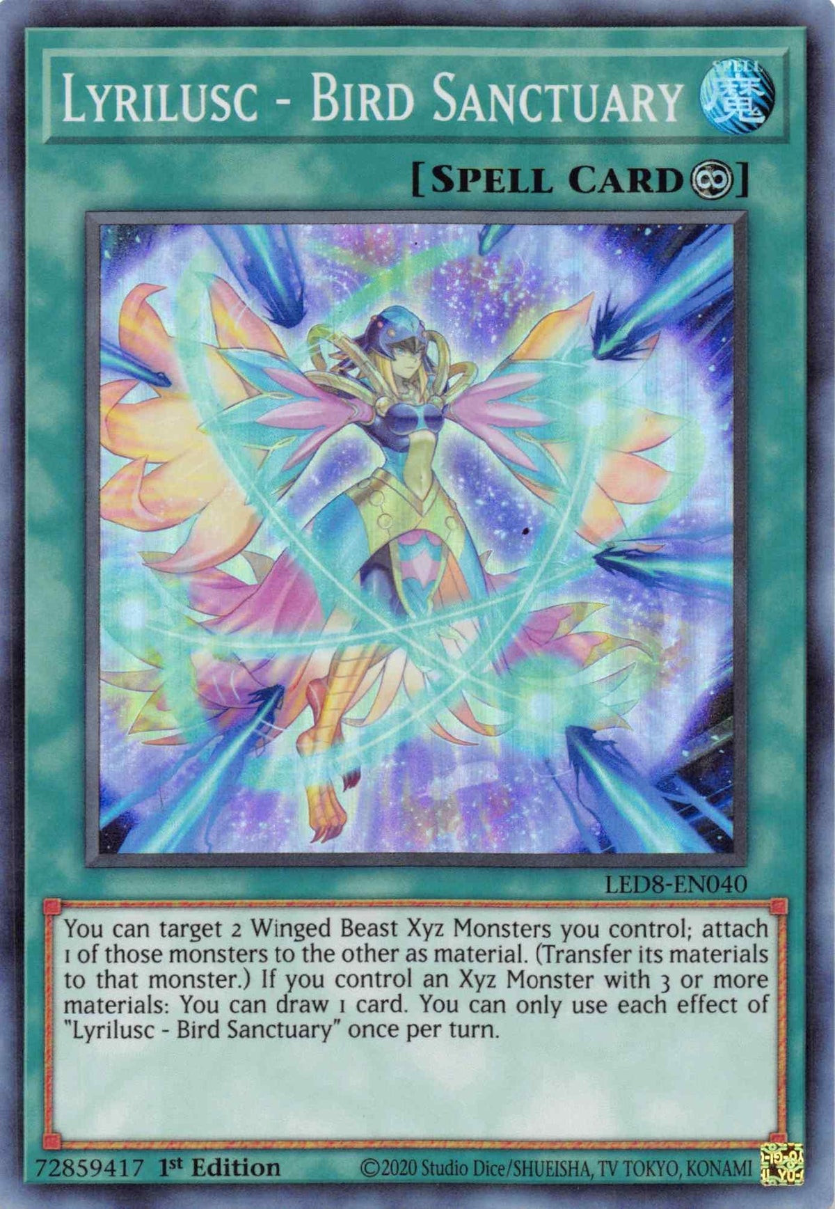 1st Edition, Continuous Spell, Legendary Duelists: Synchro Storm, Spell, Super Rare Lyrilusc - Bird Sanctuary [LED8-EN040] Super Rare - Trading Card World