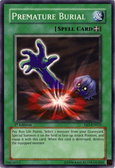 1st Edition, Common, Equip Spell, Spell, Starter Deck 2006, Unlimited Premature Burial [YSD-EN023] Common - Trading Card World