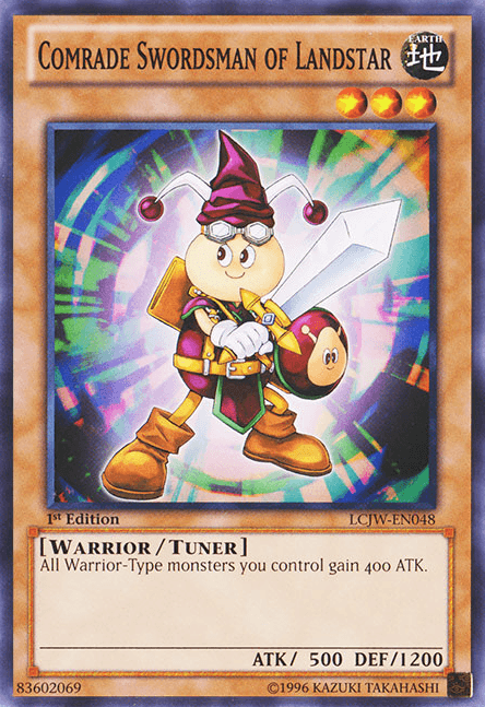 1st Edition, Common, Earth, Legendary Collection 4: Joey's World, Tuner Monster, Warrior Comrade Swordsman of Landstar [LCJW-EN048] Common - Trading Card World