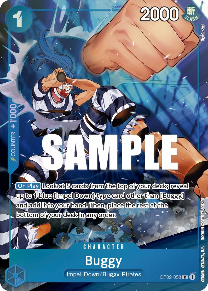 Buggy Pirates, Character, Impel Down, Paramount War, Rare Buggy (Alternate Art) [Paramount War] - Trading Card World
