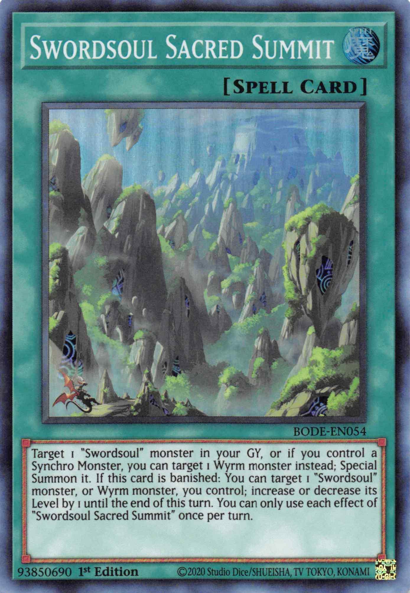 1st Edition, Burst of Destiny, Normal Spell, Spell, Super Rare Swordsoul Sacred Summit [BODE-EN054] Super Rare - Trading Card World