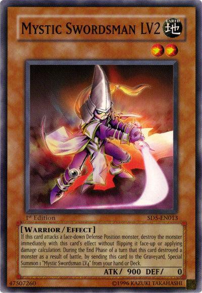 1st Edition, Common, Earth, Effect Monster, Structure Deck: Warrior's Triumph, Warrior Mystic Swordsman LV2 [SD5-EN013] Common - Trading Card World