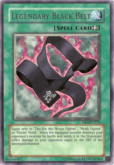 Dark Revelation Volume 3, Equip Spell, Rare, Spell, Unlimited Legendary Black Belt [DR3-EN225] Rare - Trading Card World