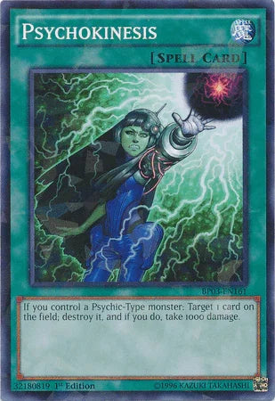 1st Edition, Battle Pack 3: Monster League, Normal Spell, Shatterfoil Rare, Spell Psychokinesis [BP03-EN161] Shatterfoil Rare - Trading Card World