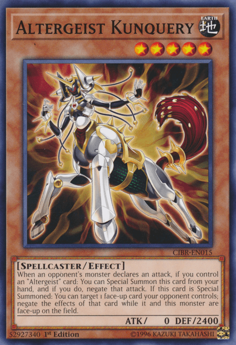 1st Edition, Circuit Break, Common, Earth, Effect Monster, Spellcaster, Unlimited Altergeist Kunquery [CIBR-EN015] Common - Trading Card World