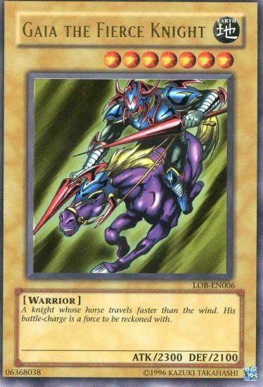 Earth, Normal Monster, The Legend of Blue Eyes White Dragon, Ultra Rare, Unlimited, Warrior Gaia The Fierce Knight [LOB-EN006] Ultra Rare - Trading Card World