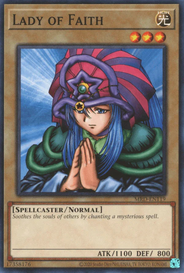 Common, Light, Metal Raiders, Normal Monster, Spellcaster, Unlimited Lady of Faith [MRD-EN119] Common - Trading Card World
