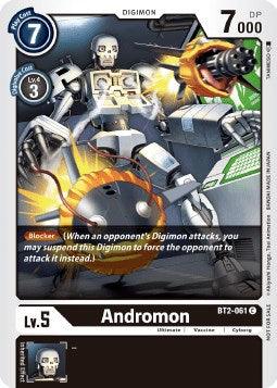 Black, BT2-061, Common, Cyborg, Digimon, Release Special Booster Promos, Ultimate, Vaccine Andromon [BT2-061] (Double Diamond Pre-Release) [Release Special Booster Promos] - Trading Card World