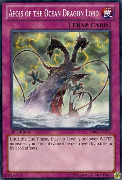 1st Edition, Common, Normal Trap, Structure Deck: Realm of the Sea Emperor, Trap Aegis of the Ocean Dragon Lord [SDRE-EN033] Common - Trading Card World