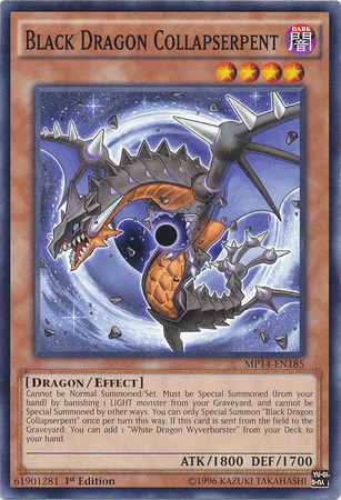 1st Edition, 2014 Mega-Tins Mega Pack, Common, Dark, Dragon, Effect Monster Black Dragon Collapserpent [MP14-EN185] Common - Trading Card World