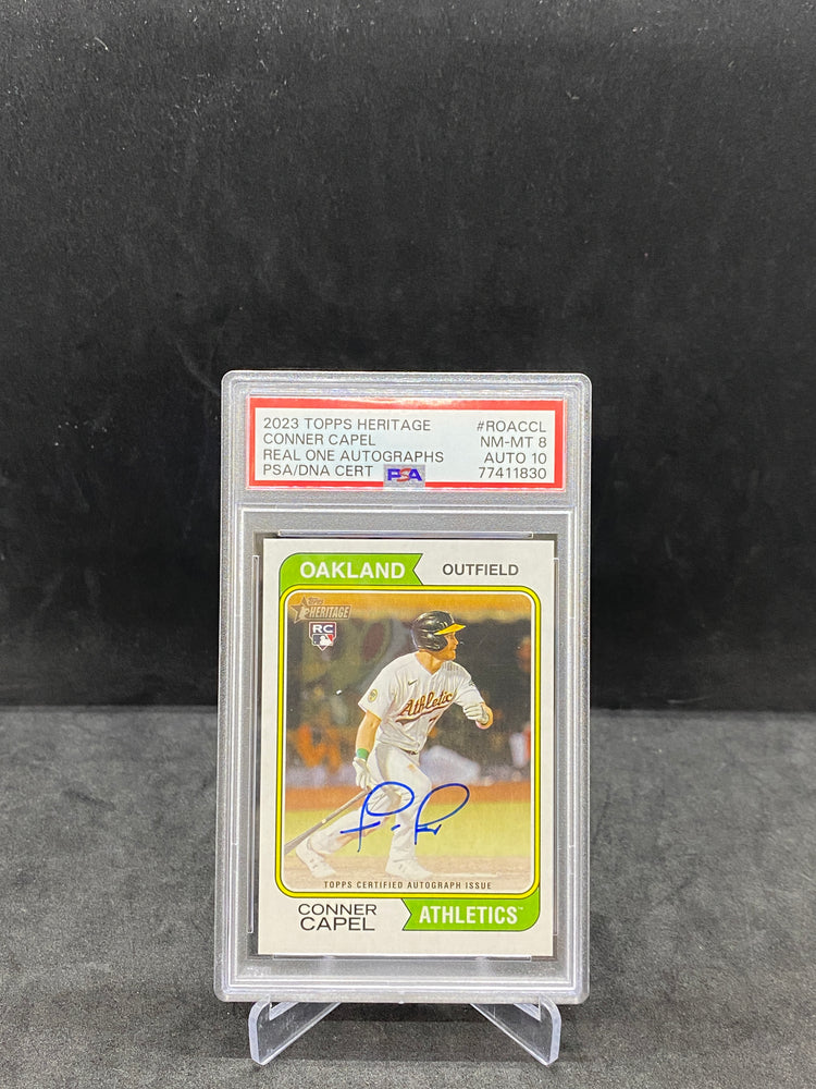 2023 Topps Heritage Real One Autographs Conner Capel PSA Auto 10