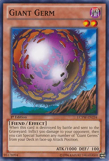 1st Edition, Common, Dark, Effect Monster, Fiend, Legendary Collection 3: Yugi's World, Unlimited Giant Germ [LCYW-EN234] Common - Trading Card World