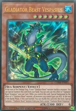Chaos Impact, Effect Monster, Limited, Sea Serpent, Ultra Rare, Water Gladiator Beast Vespasius [CHIM-ENSP1] Ultra Rare - Trading Card World