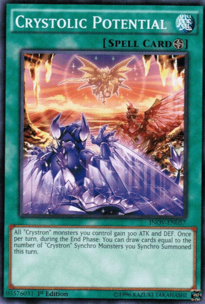 1st Edition, Common, Field Spell, Invasion: Vengeance, Spell, Unlimited Crystolic Potential [INOV-EN057] Common - Trading Card World